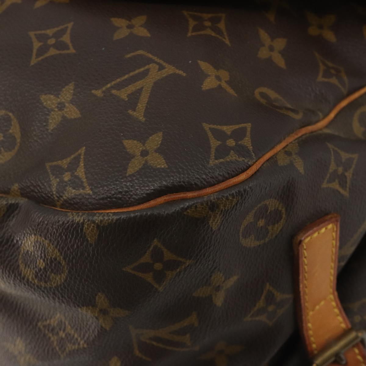 LOUIS VUITTON Monogram Saumur 35 Shoulder Bag M42254 LV Auth 186580