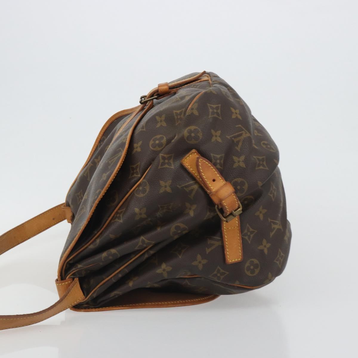 LOUIS VUITTON Monogram Saumur 35 Shoulder Bag M42254 LV Auth 186580