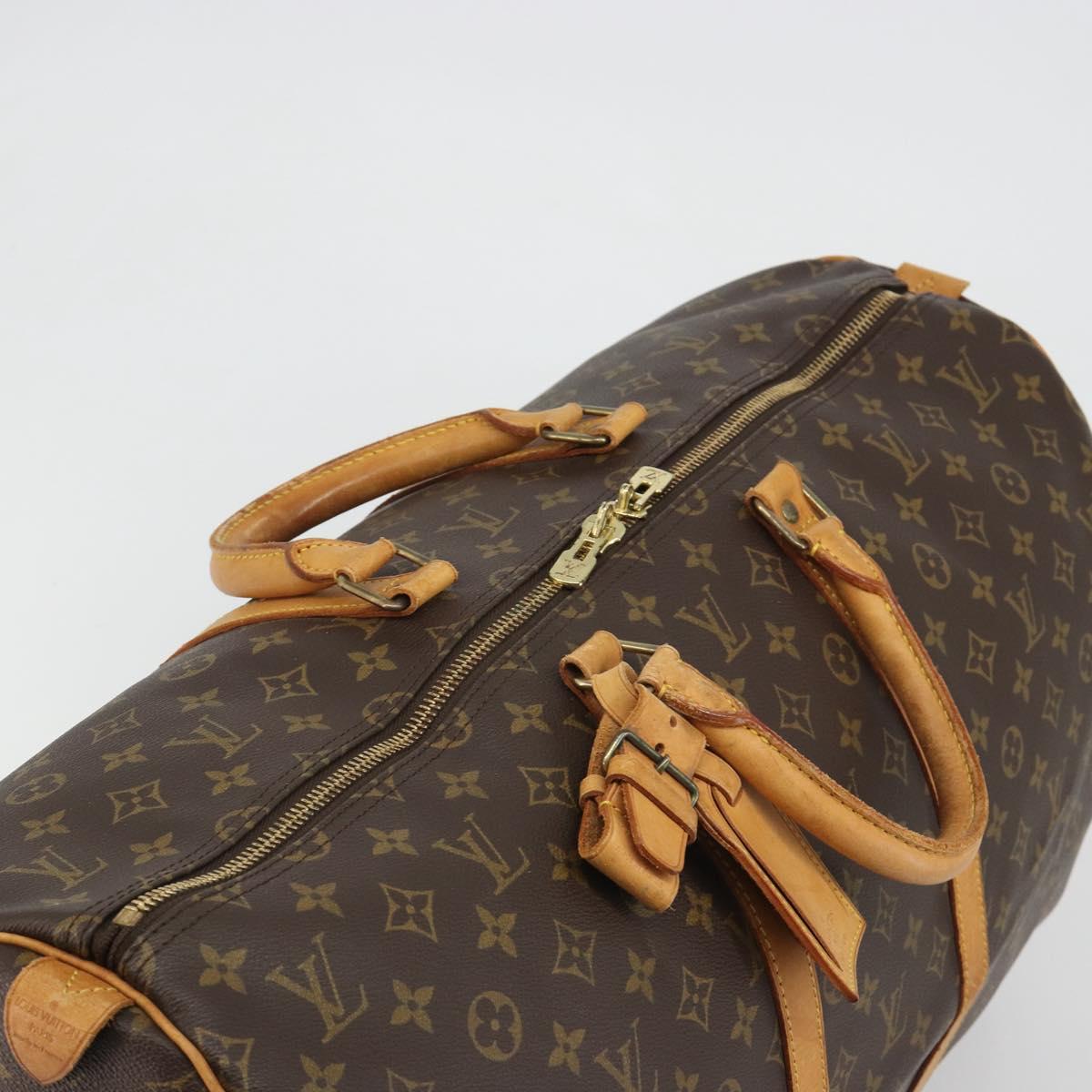 LOUIS VUITTON Monogram Keepall 55 Boston Bag M41424 LV Auth 186586