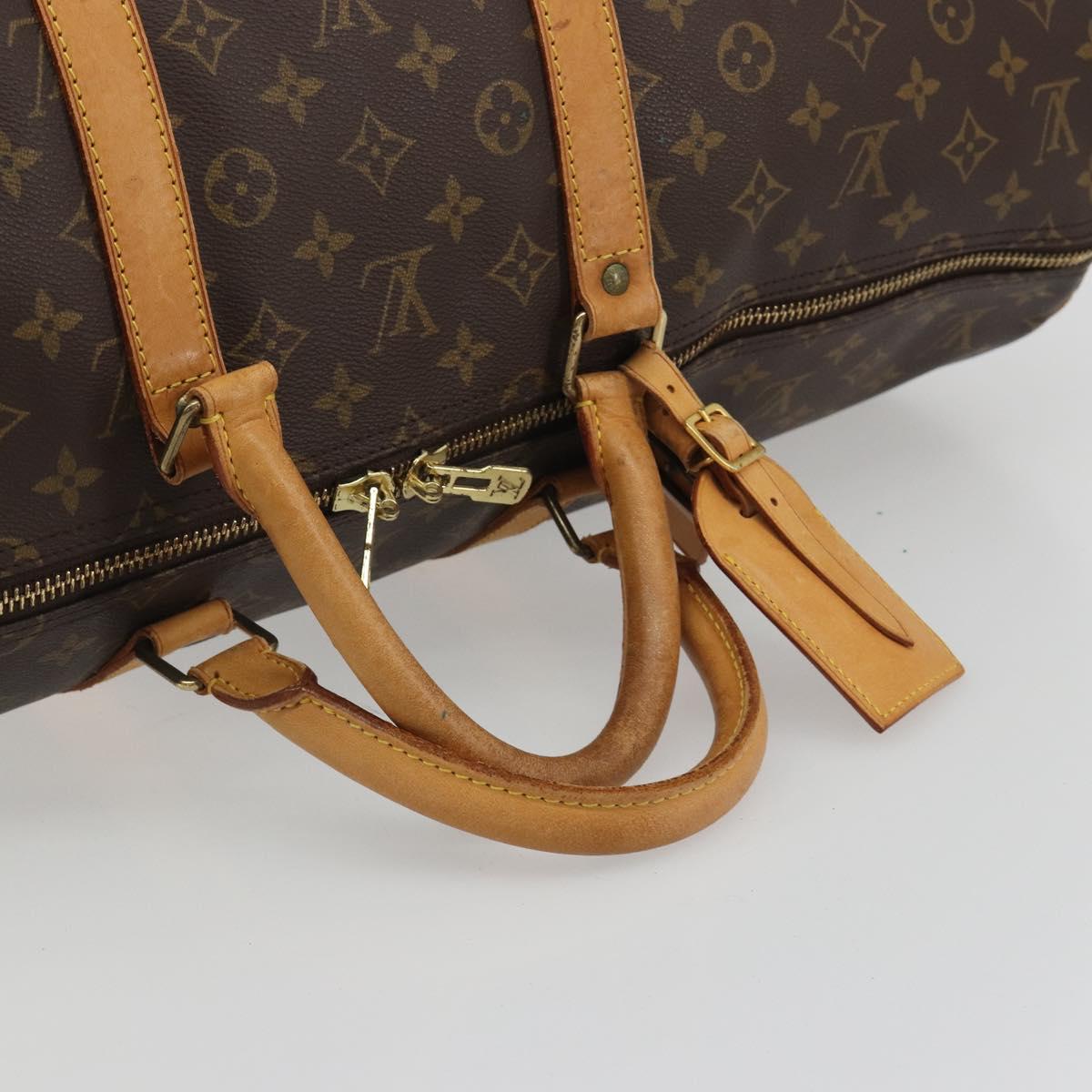 LOUIS VUITTON Monogram Keepall 55 Boston Bag M41424 LV Auth 186586