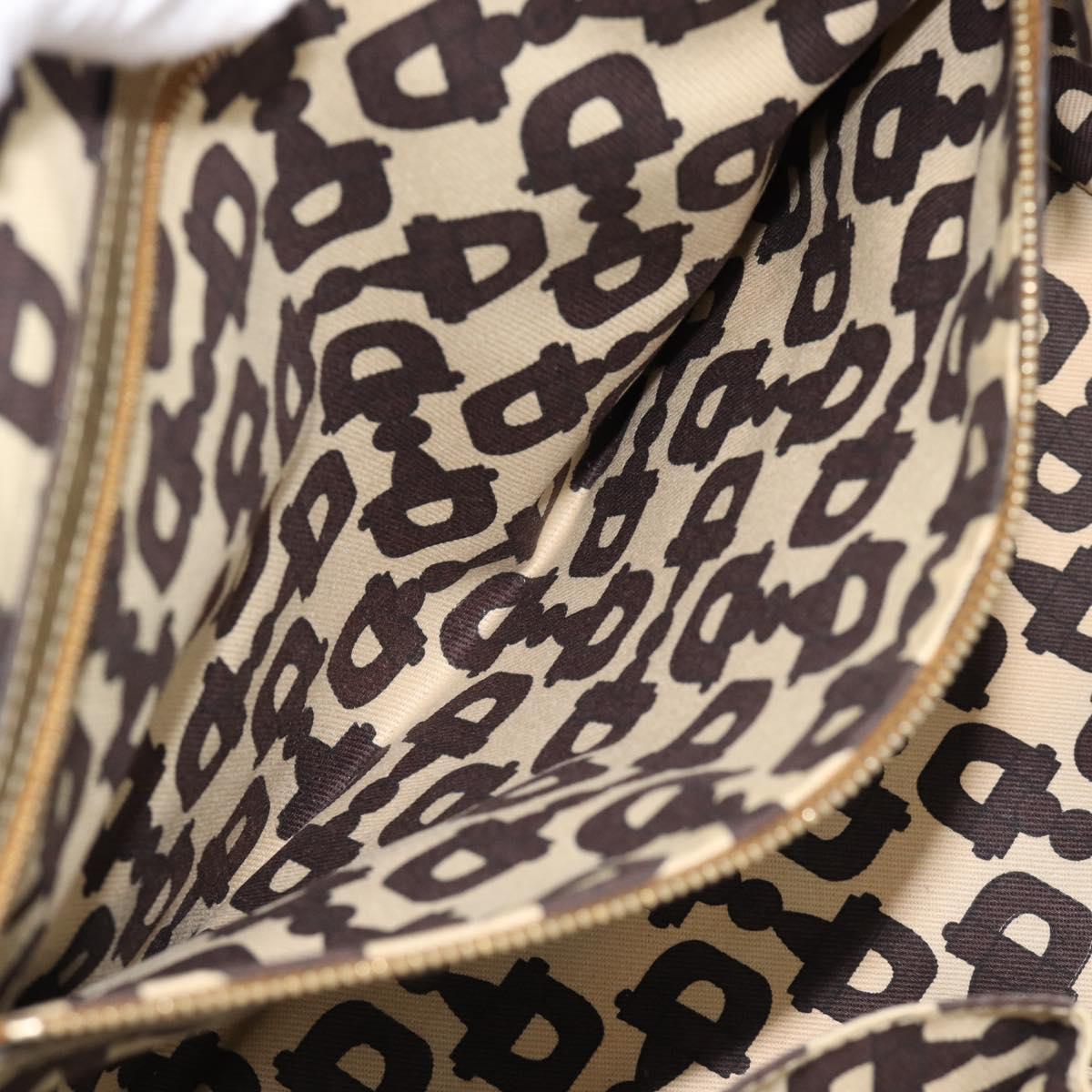 GUCCI GG Canvas Sherry Line Hand Bag Beige Gold 137396 Auth 186595