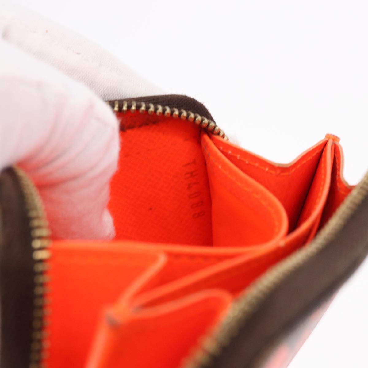 LOUIS VUITTON Monogram Graffiti Zippy Coin Purse Orange M93708 LV Auth 186607