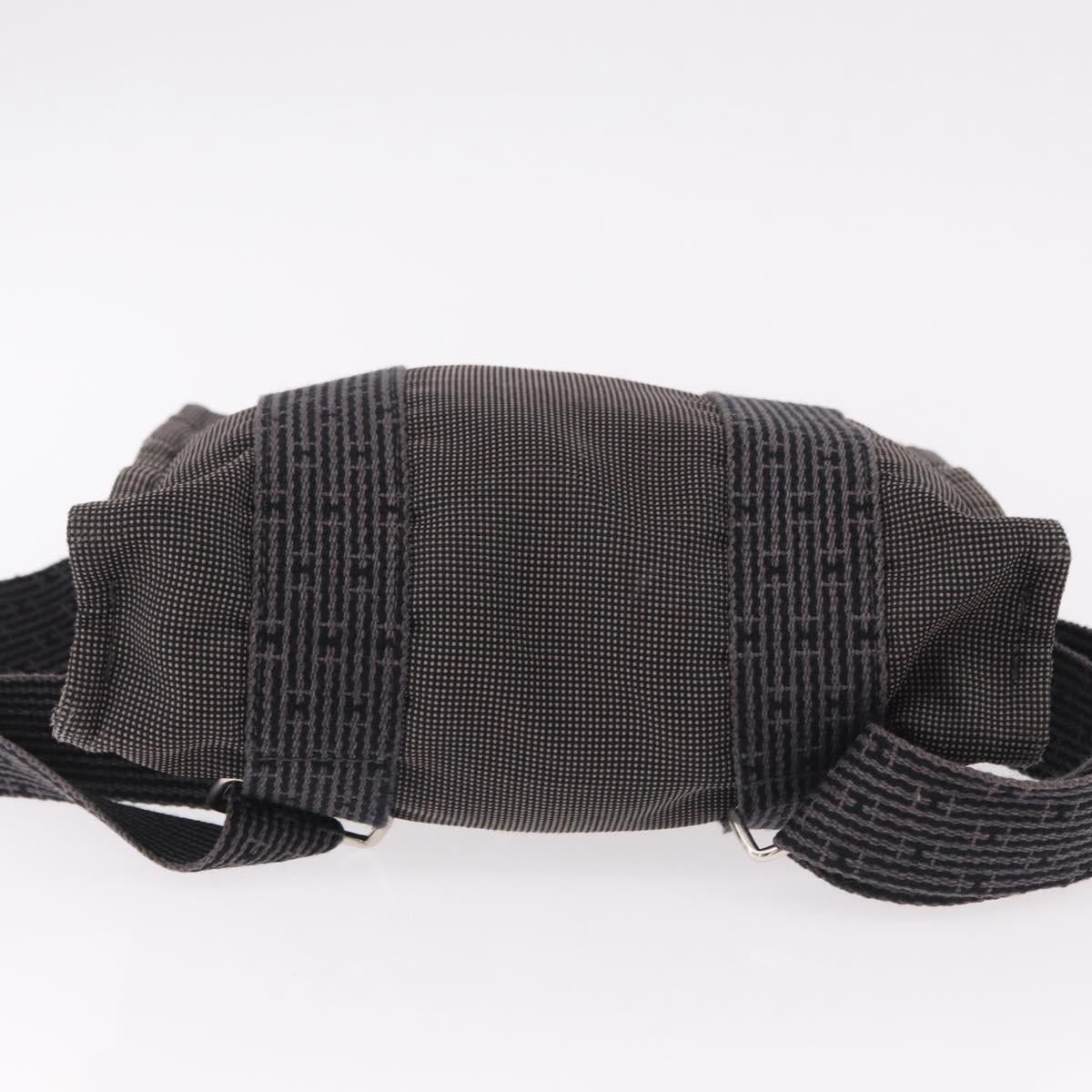 HERMES Her Line A Dos PM Backpack Canvas Gray Silver Auth 186618A