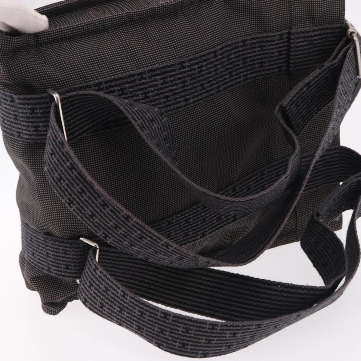 HERMES Her Line A Dos PM Backpack Canvas Gray Silver Auth 186618A