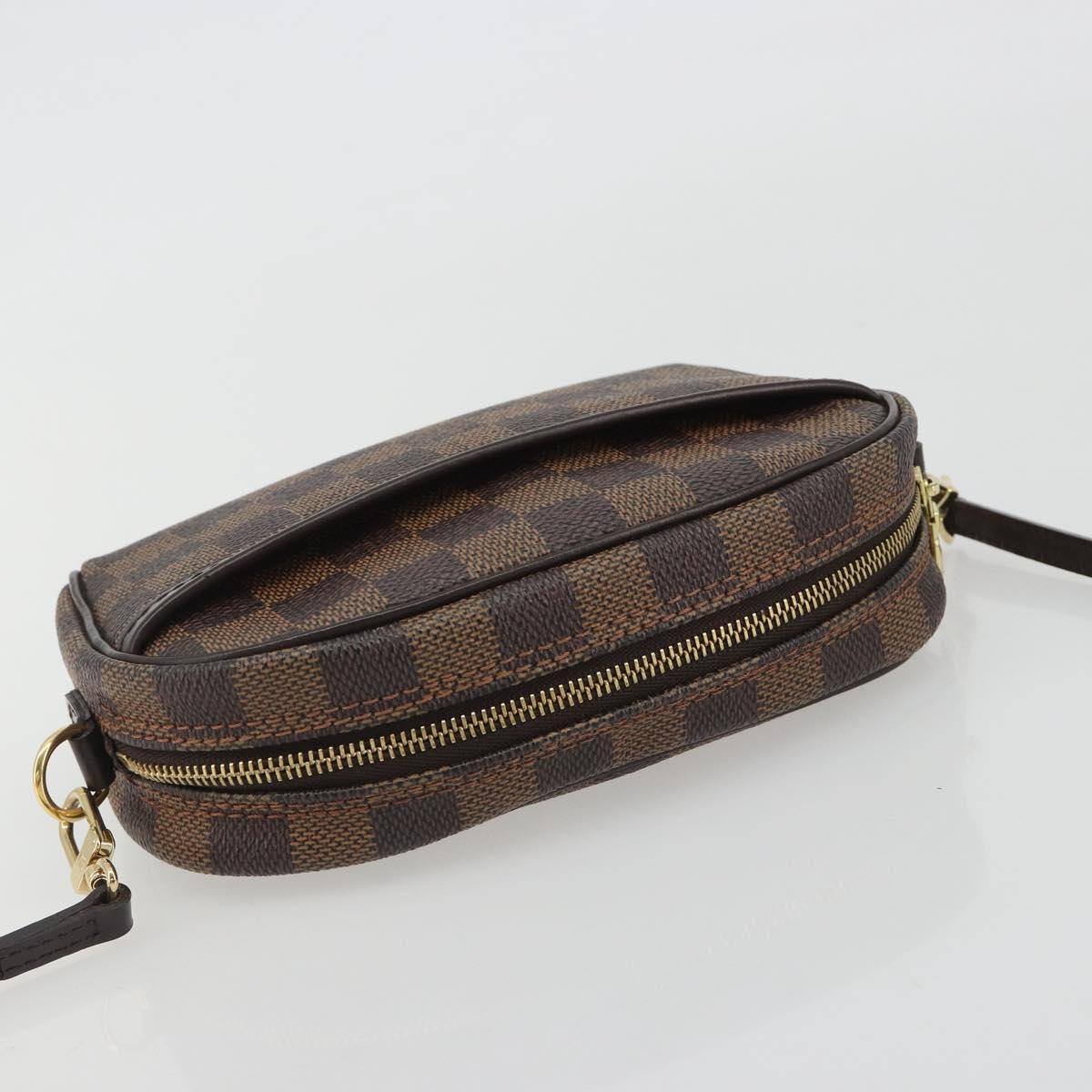 LOUIS VUITTON Damier Ebene Pochette Ipanema Shoulder Bag N51296 LV Auth 186622A