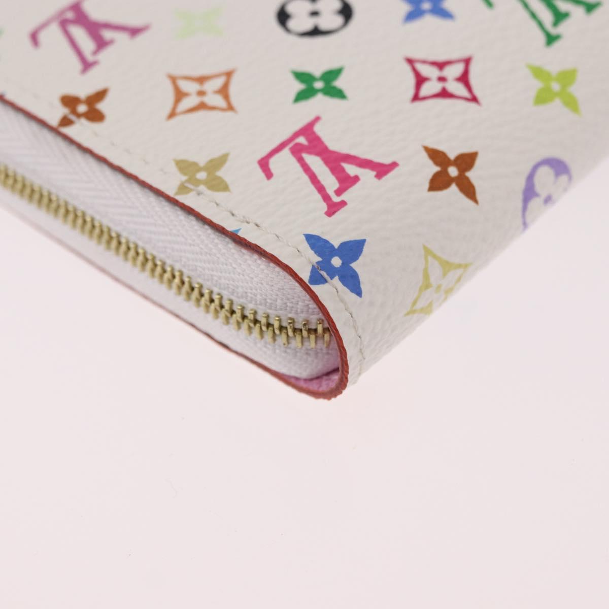 LOUIS VUITTON Monogram Multicolor Zippy Coin Purse White M93741 Auth 186626SAM