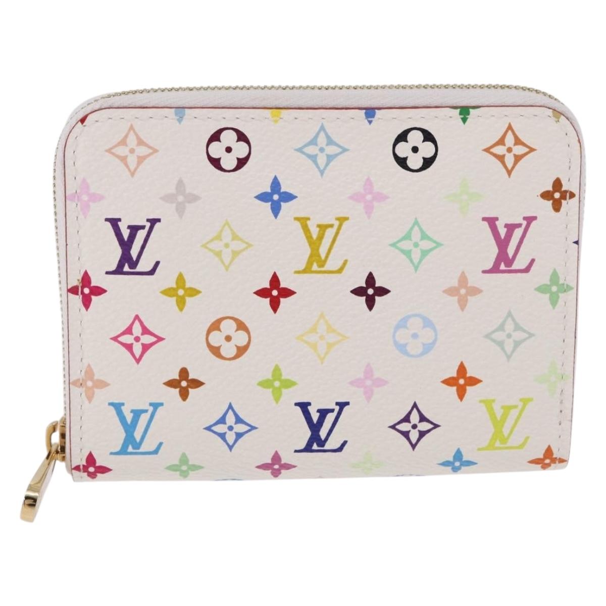 LOUIS VUITTON Monogram Multicolor Zippy Coin Purse White M93741 Auth 186626SAM