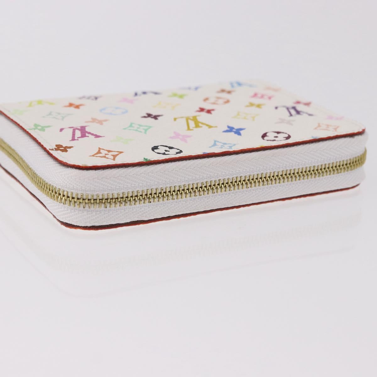 LOUIS VUITTON Monogram Multicolor Zippy Coin Purse White M93741 Auth 186626SAM