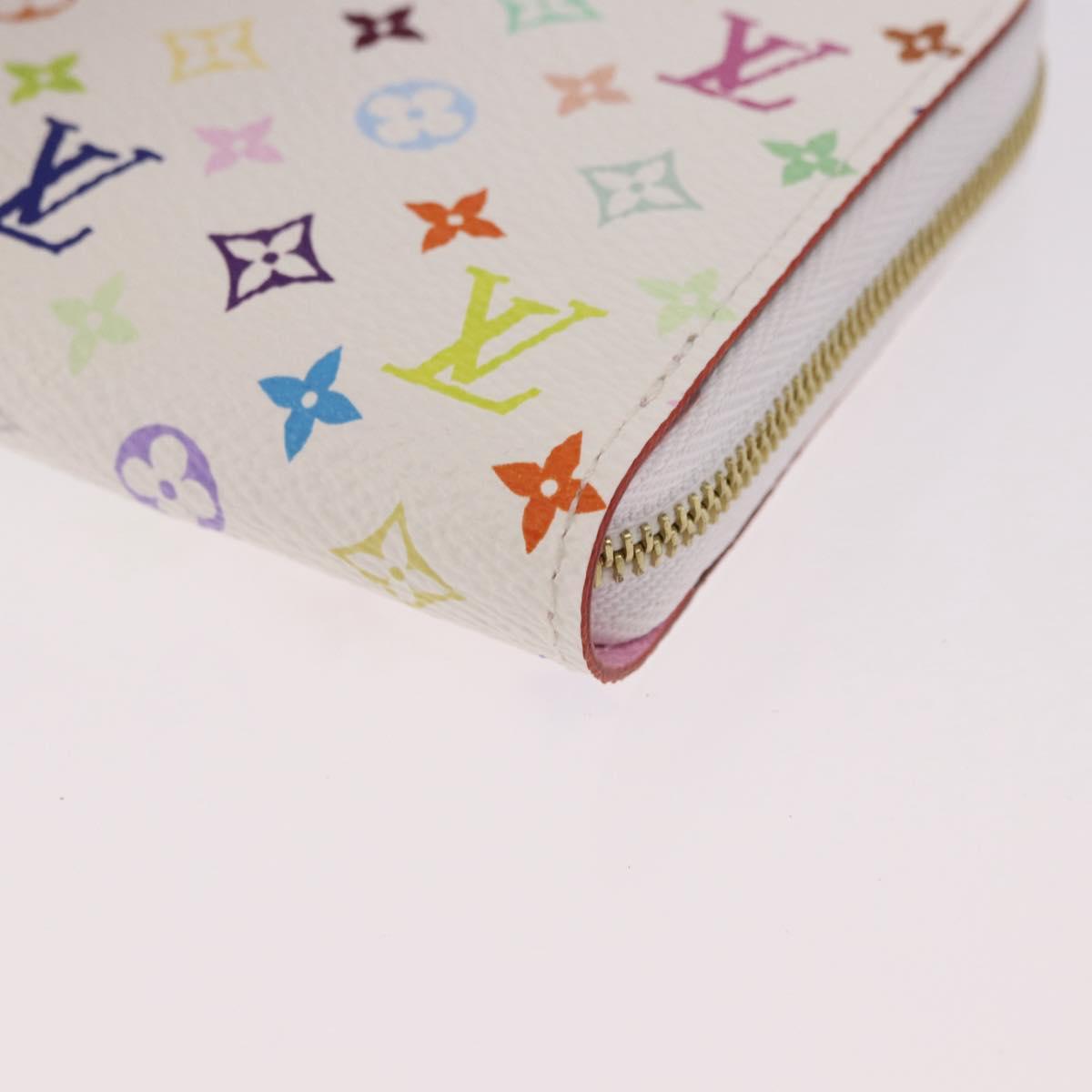 LOUIS VUITTON Monogram Multicolor Zippy Coin Purse White M93741 Auth 186626SAM