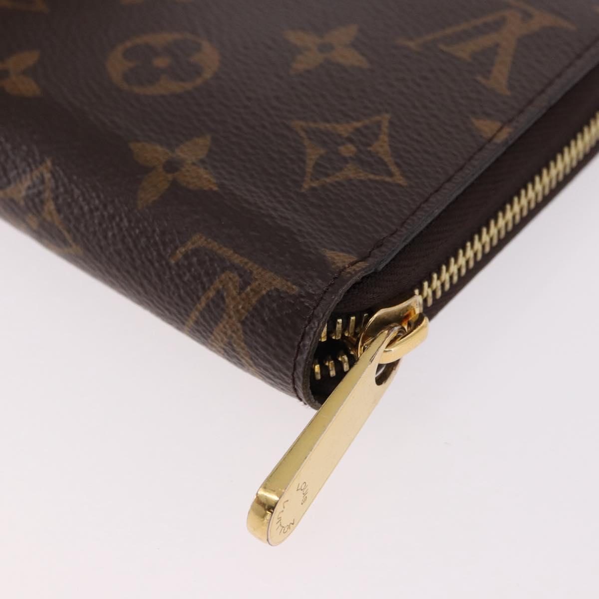 LOUIS VUITTON Monogram Zippy Wallet Long Wallet M42616 LV Auth 186627V