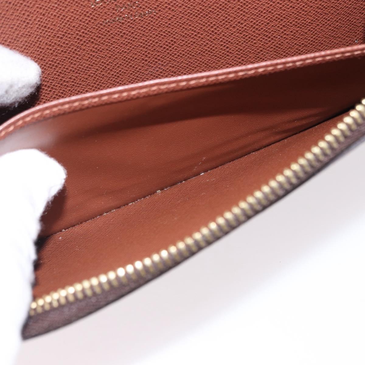 LOUIS VUITTON Monogram Zippy Wallet Long Wallet M42616 LV Auth 186627V