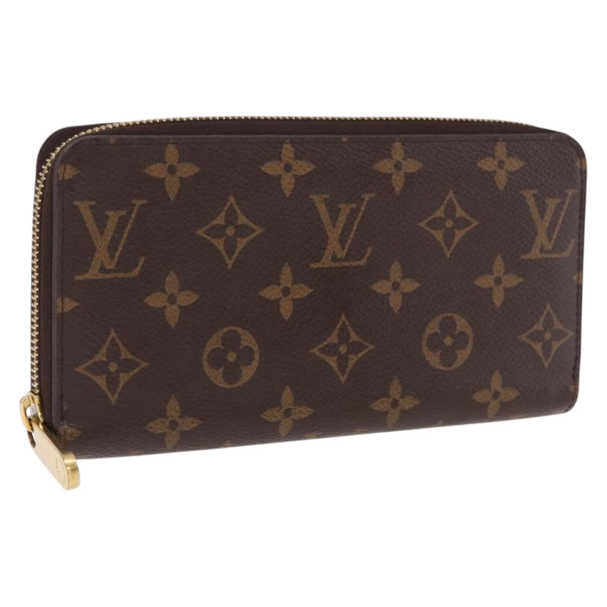 LOUIS VUITTON Monogram Zippy Wallet Long Wallet M42616 LV Auth 186627V