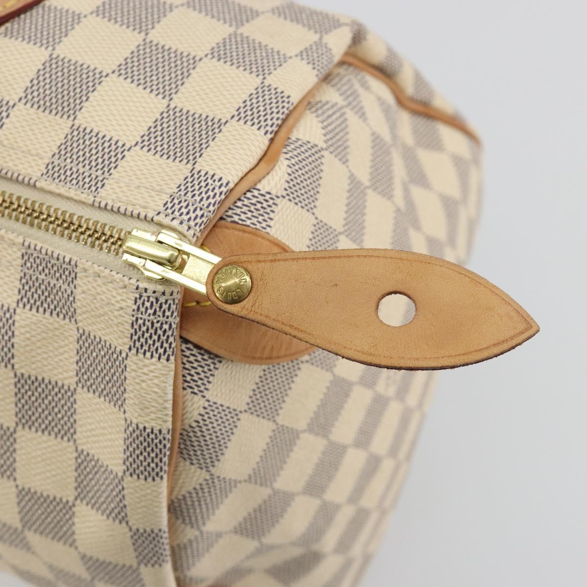 LOUIS VUITTON Damier Azur Speedy 30 Hand Bag N41533 LV Auth 186634A