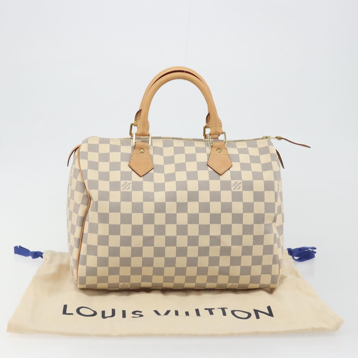 LOUIS VUITTON Damier Azur Speedy 30 Hand Bag N41533 LV Auth 186634A