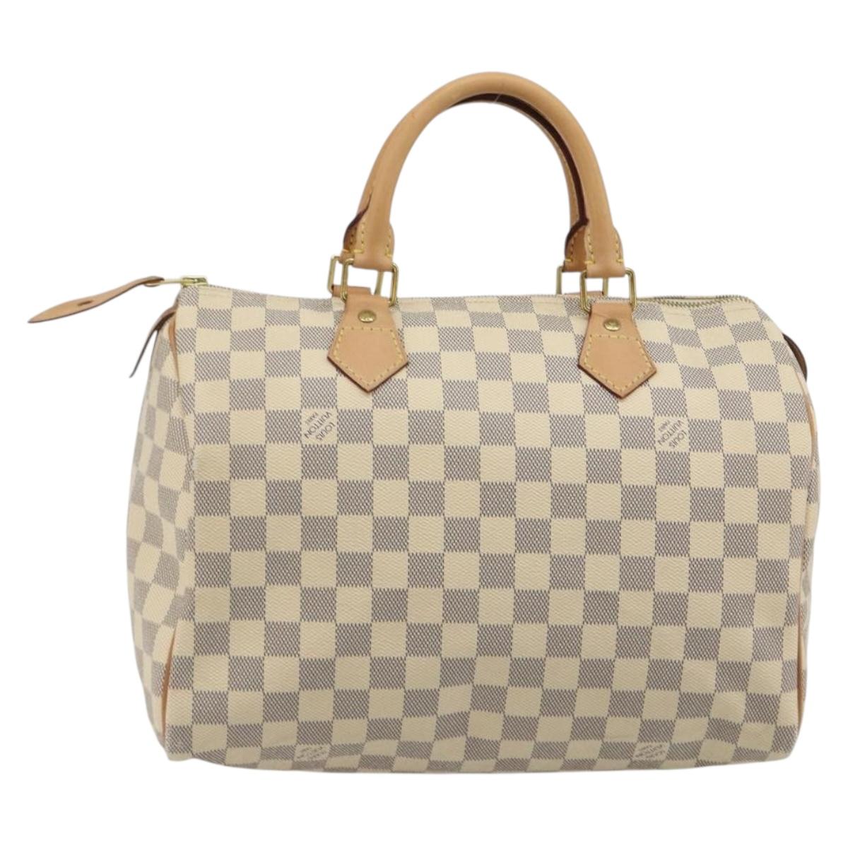 LOUIS VUITTON Damier Azur Speedy 30 Hand Bag N41533 LV Auth 186634A