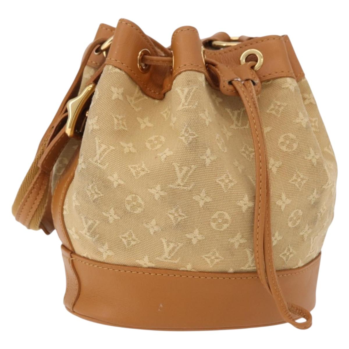 LOUIS VUITTON Monogram Mini Noelie Shoulder Bag Beige M92689 LV Auth 186638V