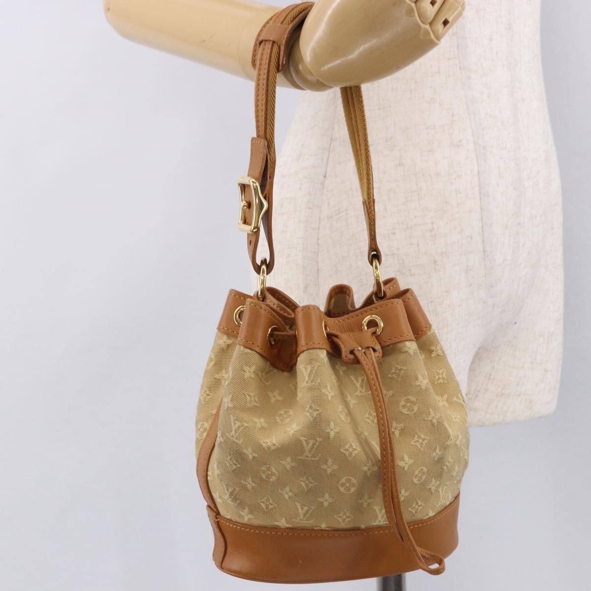 LOUIS VUITTON Monogram Mini Noelie Shoulder Bag Beige M92689 LV Auth 186638V
