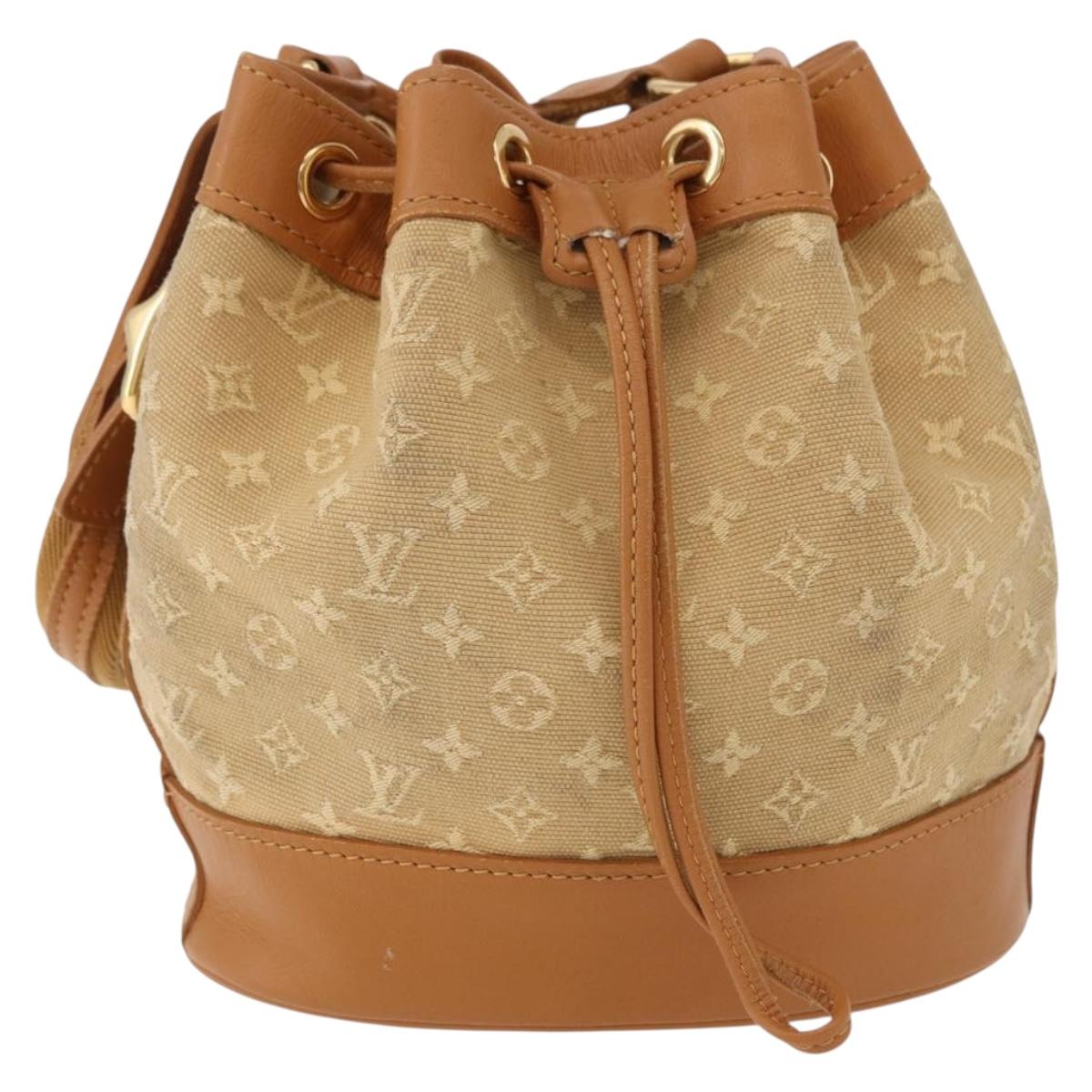 LOUIS VUITTON Monogram Mini Noelie Shoulder Bag Beige M92689 LV Auth 186638V