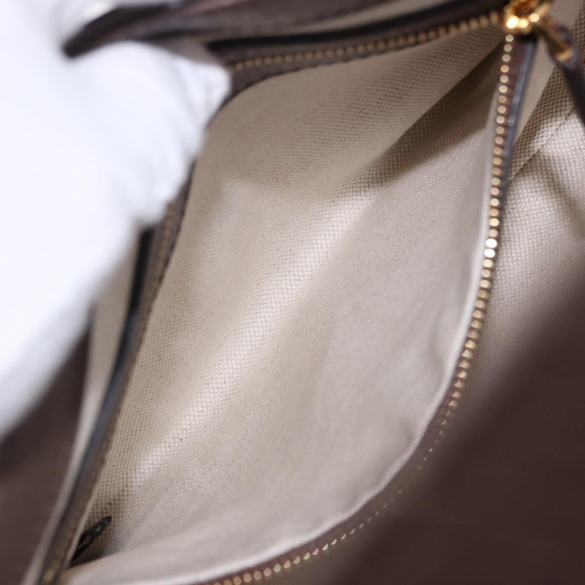 GUCCI Jackie 1961 GG Supreme Bag PVC Leather 3way Beige 678843 Auth 186639SM