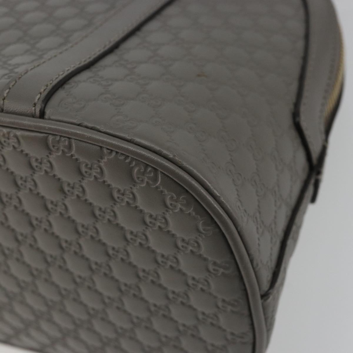 GUCCI Micro GG Canvas Guccissima Bag Leather 2way Gray Gold 449654 Auth 186642V