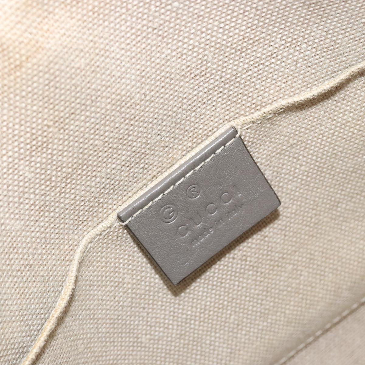 GUCCI Micro GG Canvas Guccissima Bag Leather 2way Gray Gold 449654 Auth 186642V
