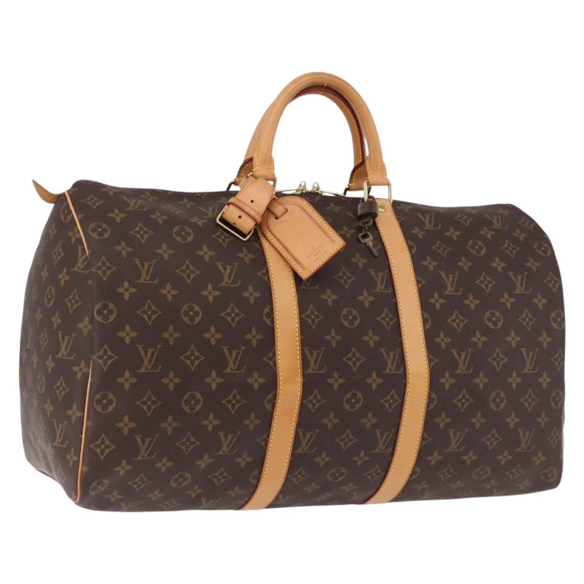 LOUIS VUITTON Monogram Keepall 50 Boston Bag M41426 LV Auth 186643A