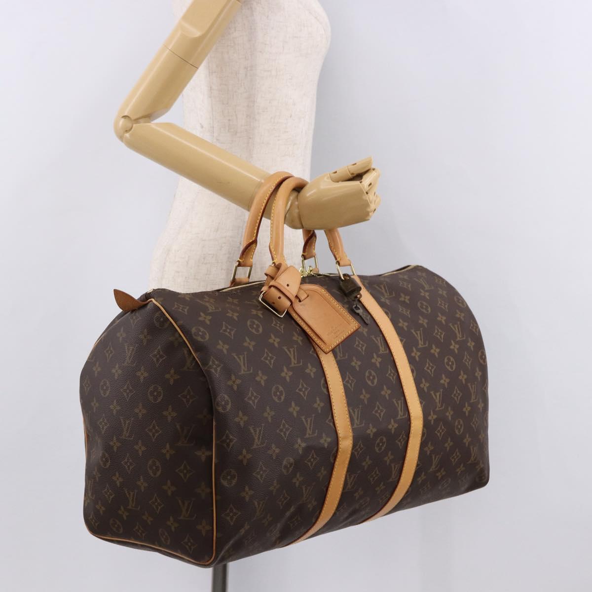LOUIS VUITTON Monogram Keepall 50 Boston Bag M41426 LV Auth 186643A
