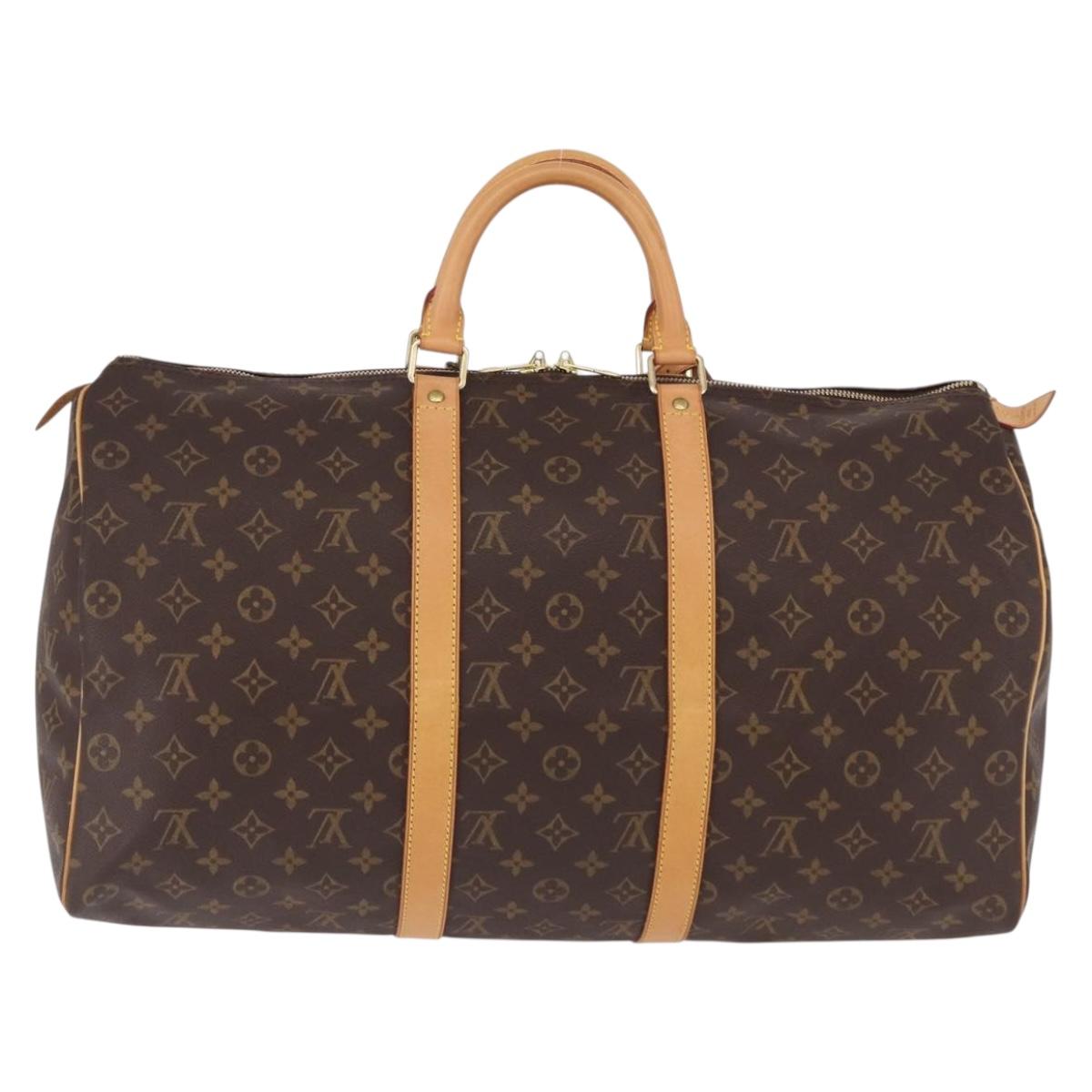 LOUIS VUITTON Monogram Keepall 50 Boston Bag M41426 LV Auth 186643A