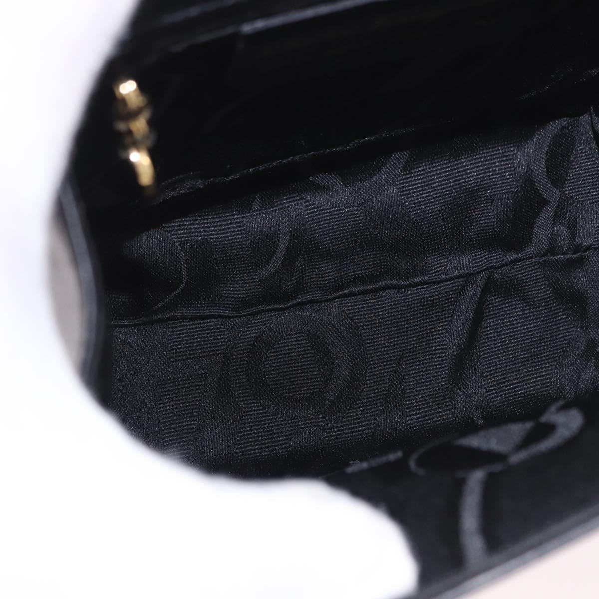 Salvatore Ferragamo Vala Ribbon Hand Bag Leather 2way Black Gold Auth 186645A