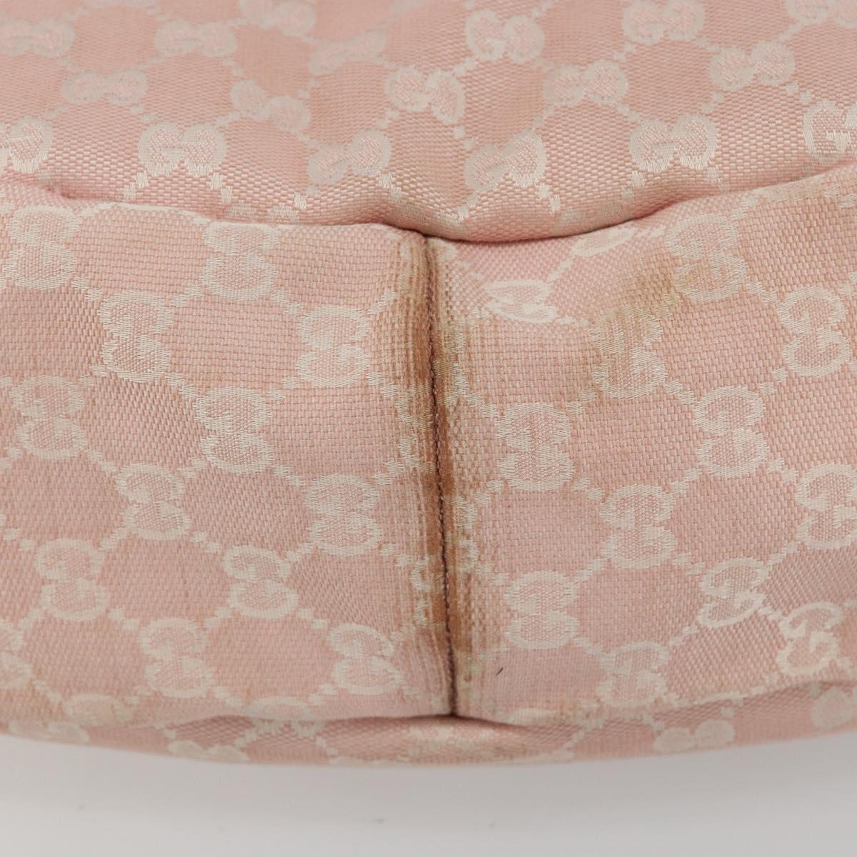 GUCCI GG Canvas Abbey Tote Bag Pink Gold 130736 Auth 186647