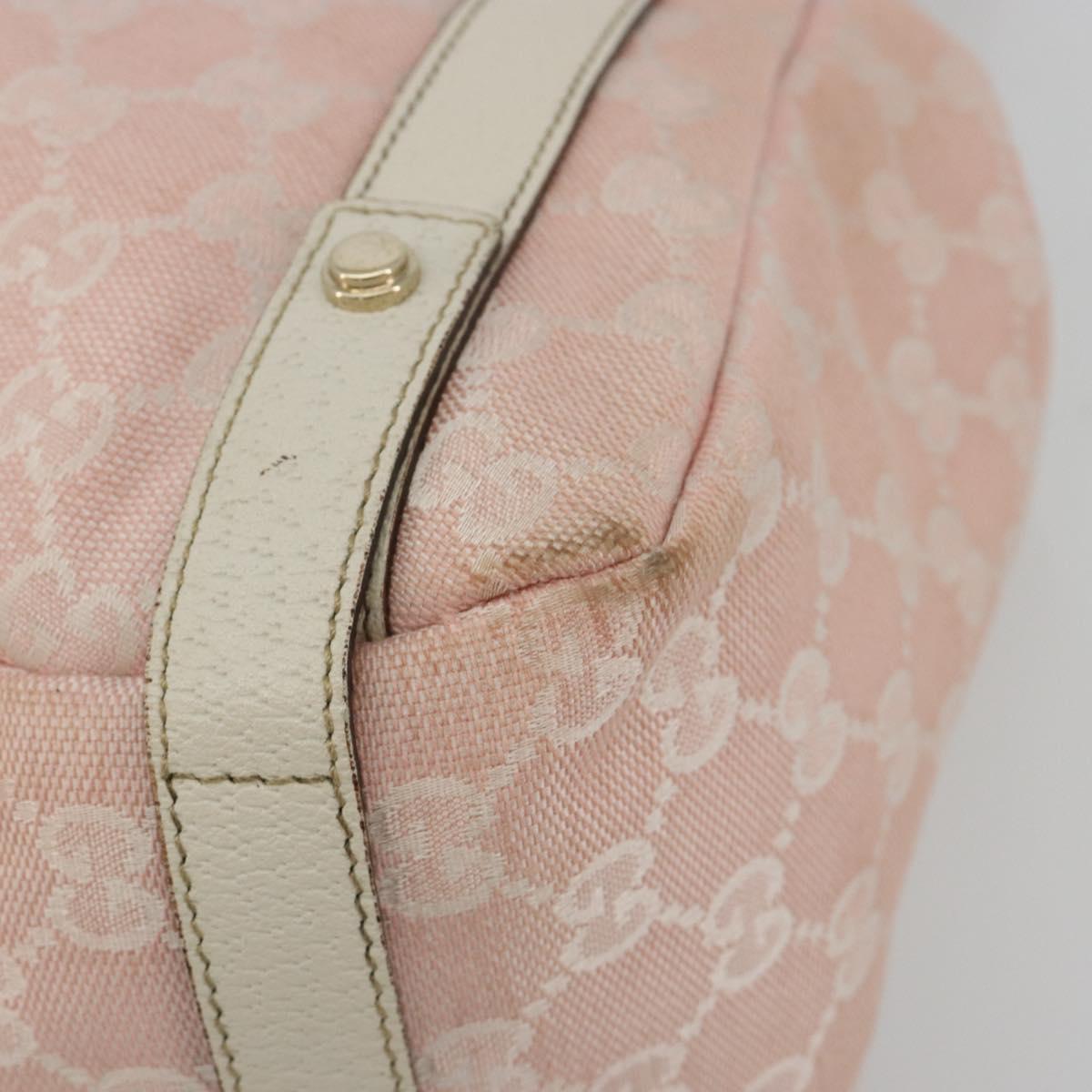 GUCCI GG Canvas Abbey Tote Bag Pink Gold 130736 Auth 186647