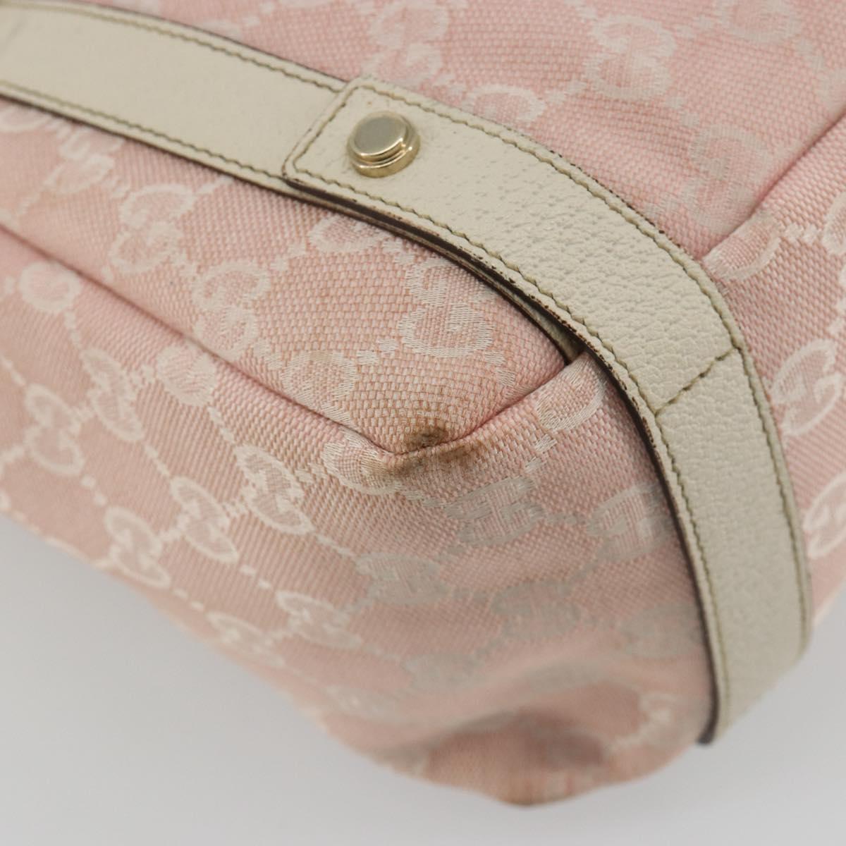 GUCCI GG Canvas Abbey Tote Bag Pink Gold 130736 Auth 186647