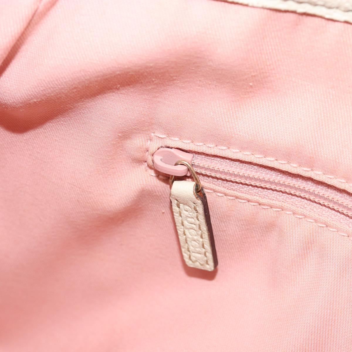 GUCCI GG Canvas Abbey Tote Bag Pink Gold 130736 Auth 186647