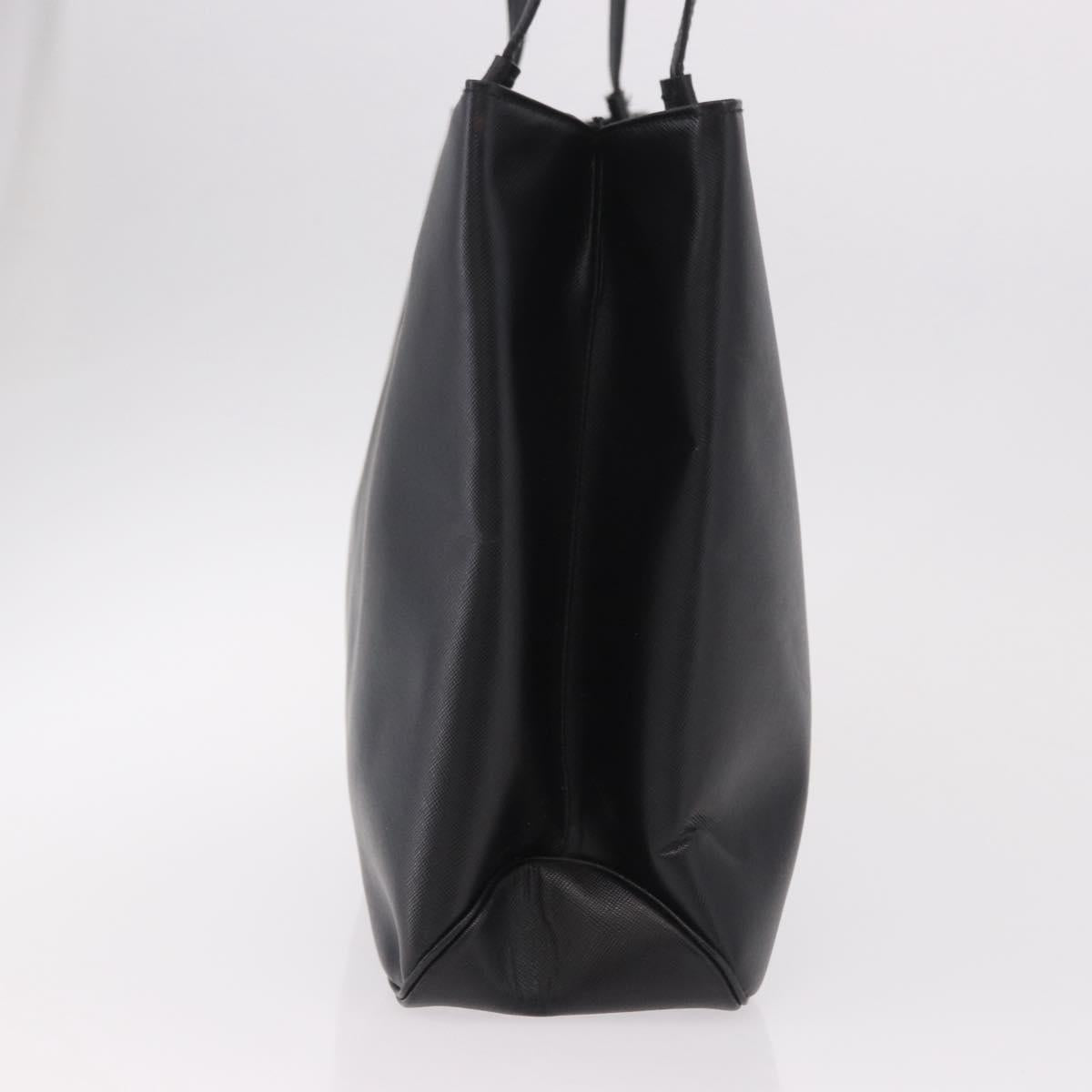 Salvatore Ferragamo Tote Bag Leather Black Gold Auth 186649A