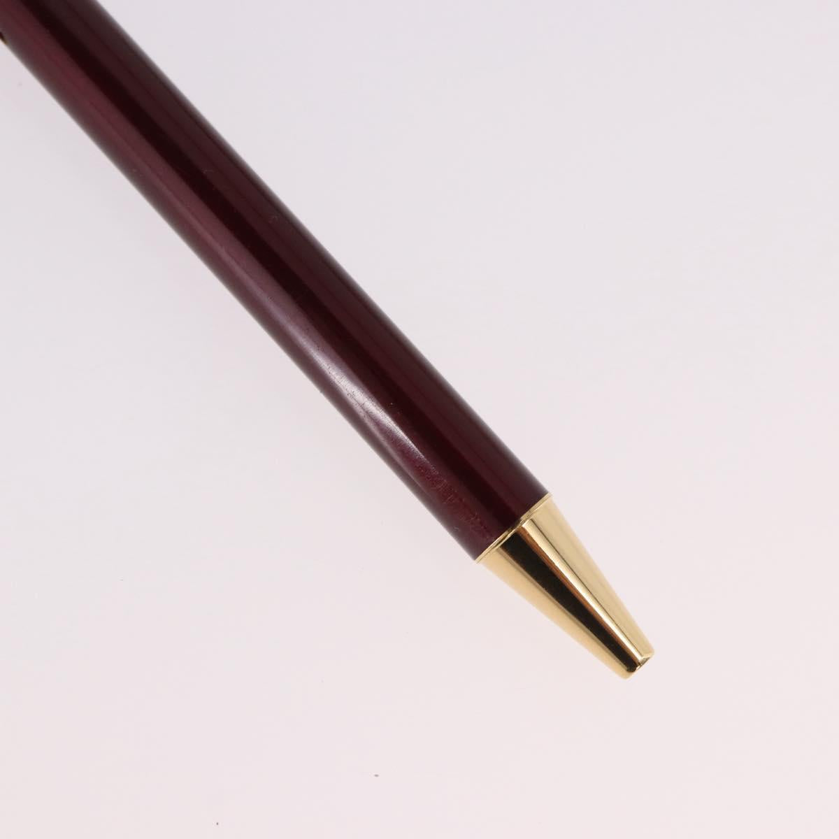 CARTIER Santos de Cartier Ballpoint Ballpoint Pen metal Bordeaux Auth 186650M