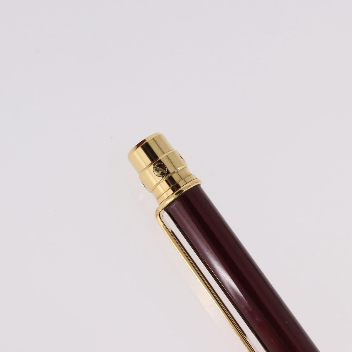 CARTIER Santos de Cartier Ballpoint Ballpoint Pen metal Bordeaux Auth 186650M