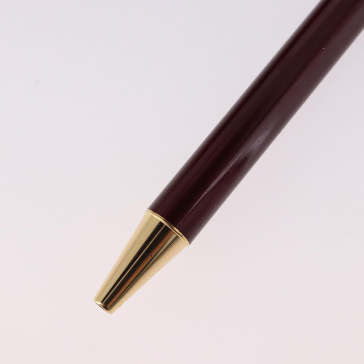 CARTIER Santos de Cartier Ballpoint Ballpoint Pen metal Bordeaux Auth 186650M