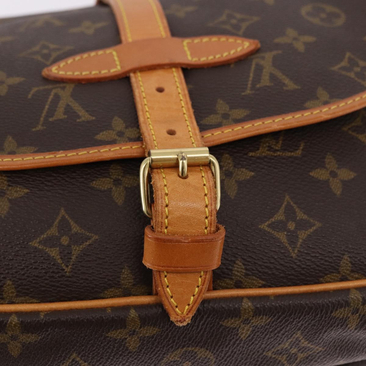 LOUIS VUITTON Monogram Saumur 30 Shoulder Bag M42256 LV Auth 186660A