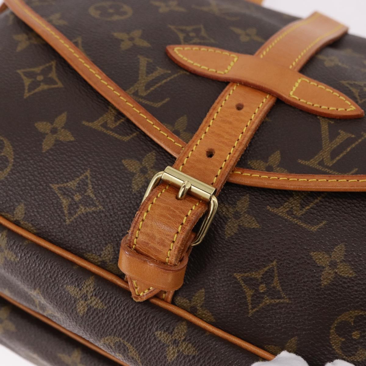 LOUIS VUITTON Monogram Saumur 30 Shoulder Bag M42256 LV Auth 186660A
