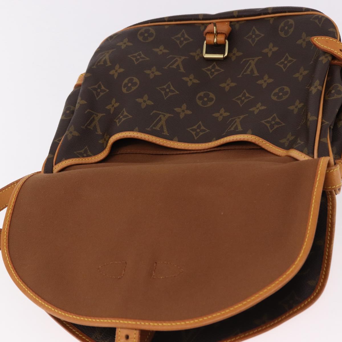 LOUIS VUITTON Monogram Saumur 30 Shoulder Bag M42256 LV Auth 186660A