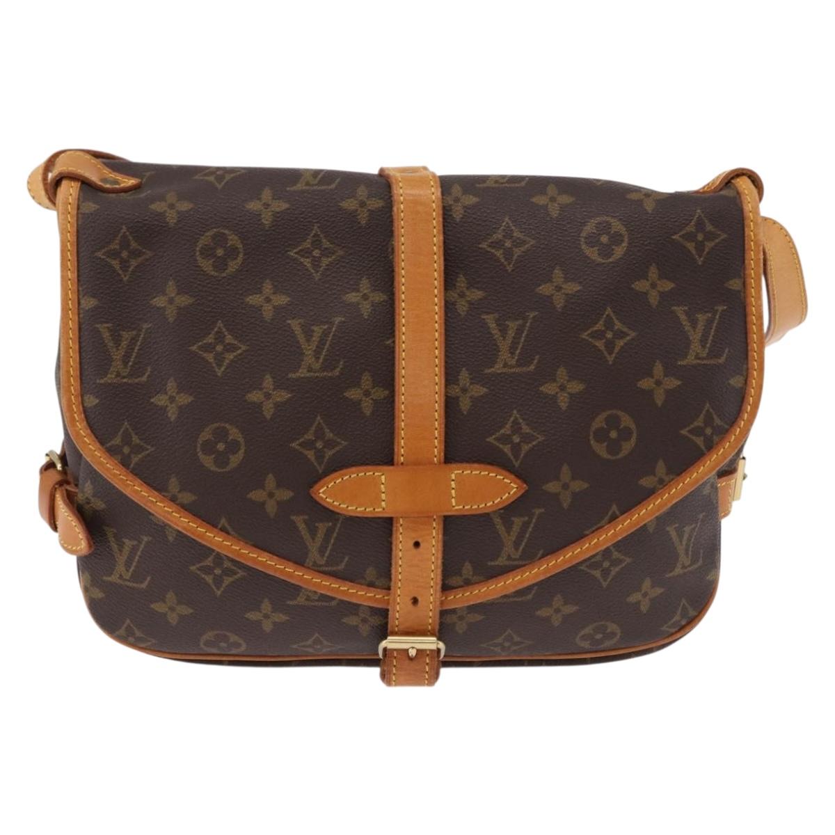 LOUIS VUITTON Monogram Saumur 30 Shoulder Bag M42256 LV Auth 186660A