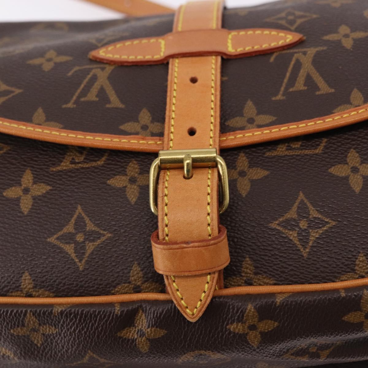 LOUIS VUITTON Monogram Saumur 30 Shoulder Bag M42256 LV Auth 186661A