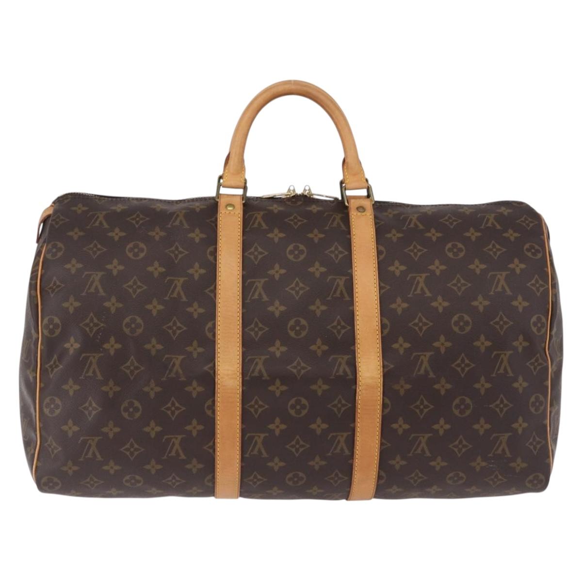 LOUIS VUITTON Monogram Keepall 50 Boston Bag M41426 LV Auth 186662A