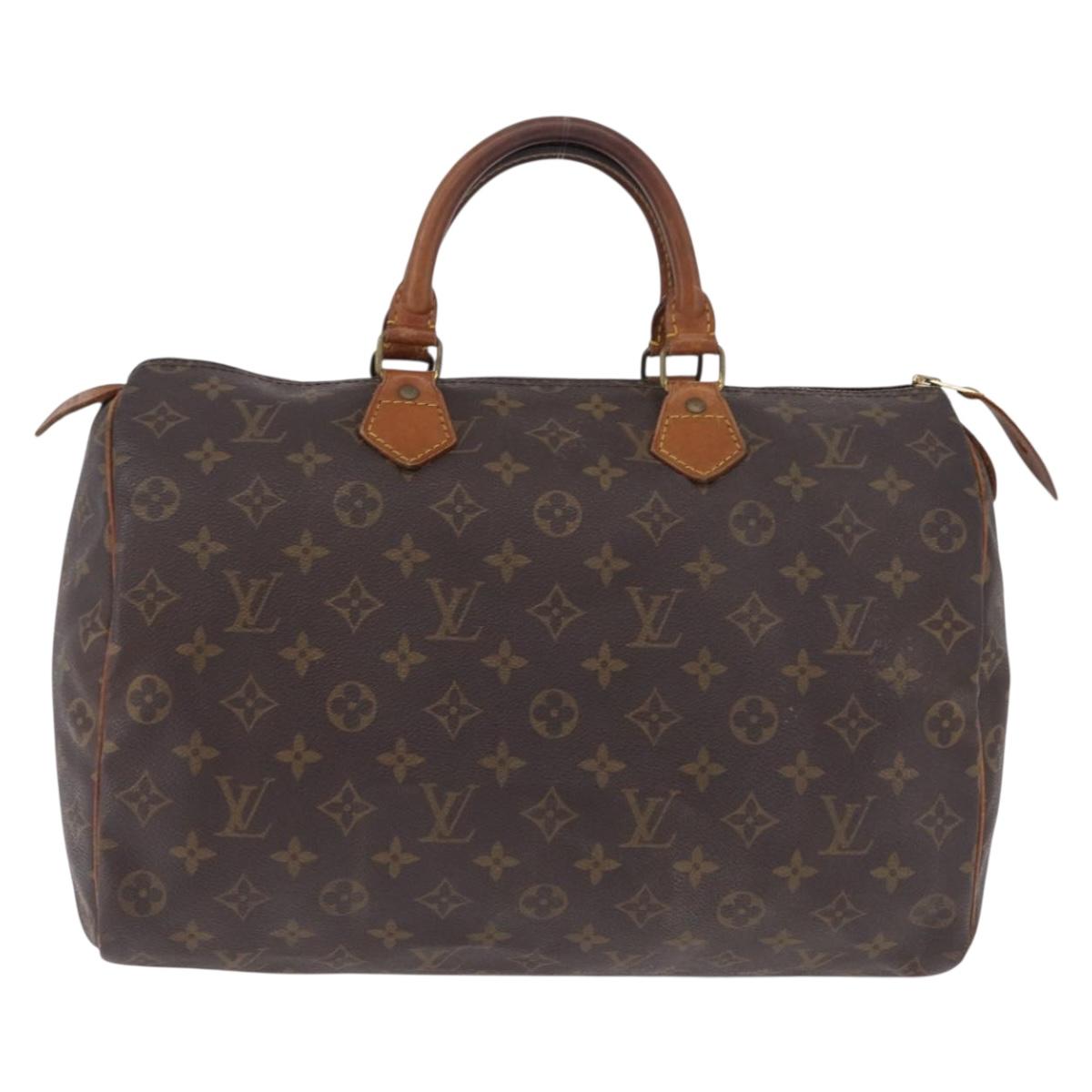 LOUIS VUITTON Monogram Speedy 35 Hand Bag M41524 LV Auth 186664