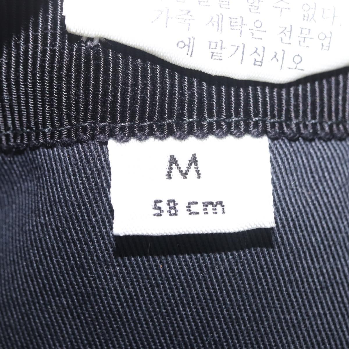 GUCCI GG Canvas Web Sherry Line Cap M Black Gold 200035 Auth 186672A