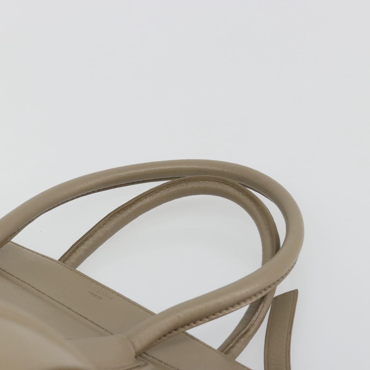 CELINE Luggage Phantom Hand Bag Leather Beige Gold Auth 186673A
