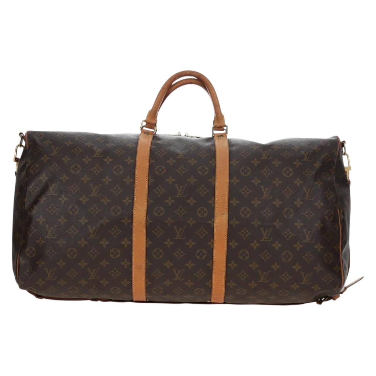 LOUIS VUITTON Monogram Keepall Bandouliere 60 Boston Bag M41412 LV Auth 186675