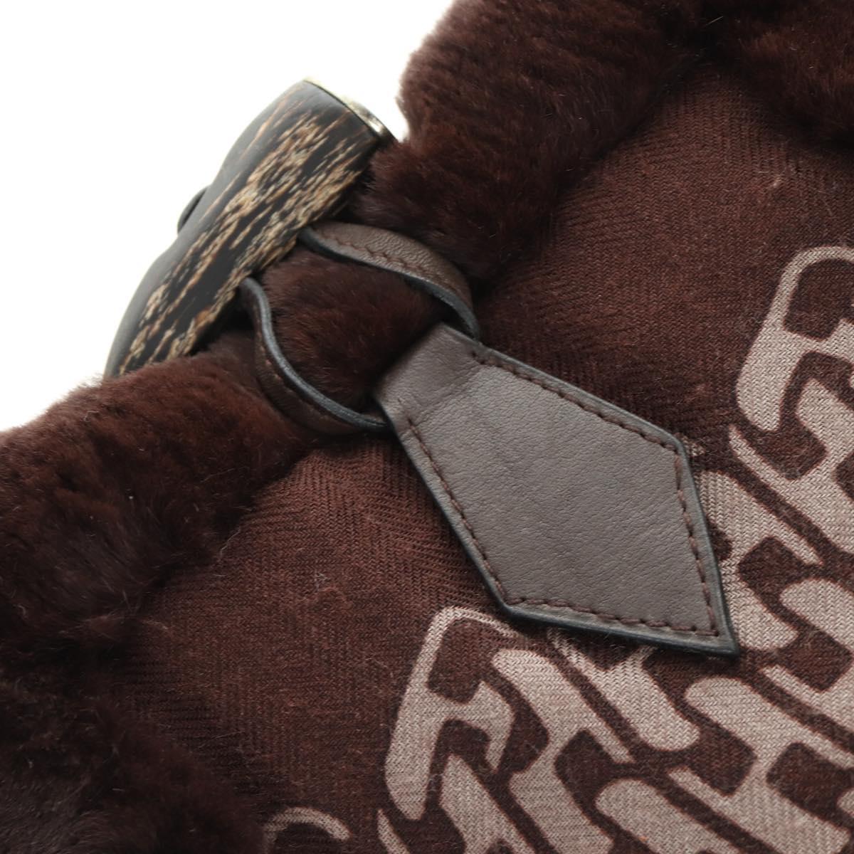 HERMES Scarf Orirag Brown Auth 186683M