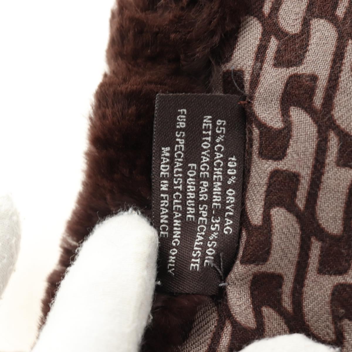 HERMES Scarf Orirag Brown Auth 186683M