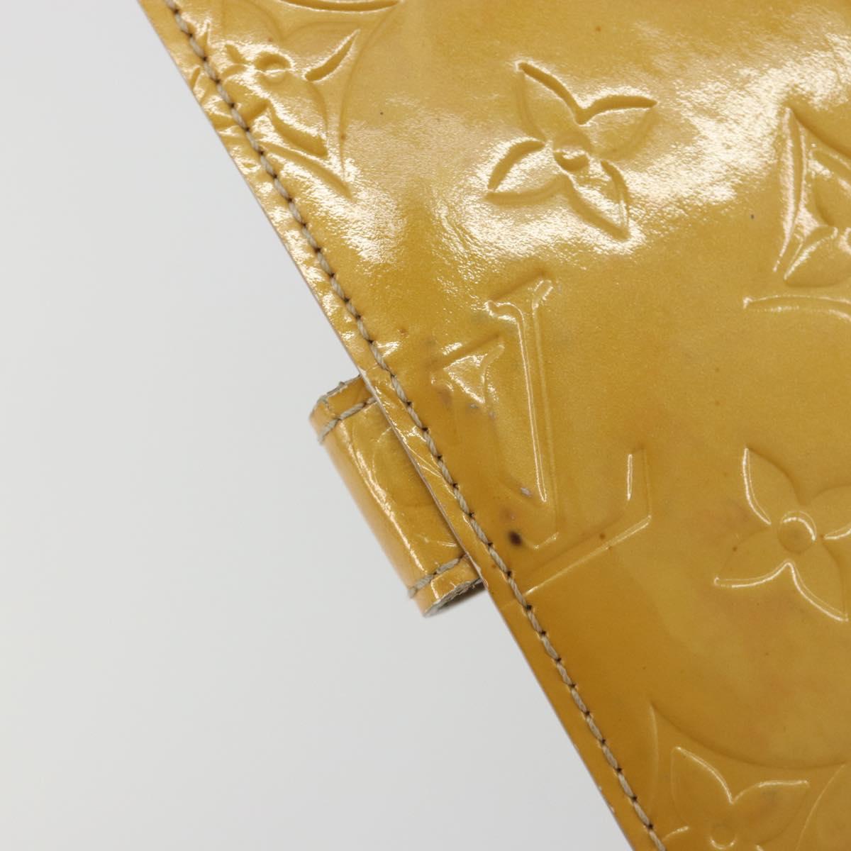 LOUIS VUITTON Monogram Vernis Agenda PM Cover Beige R21001 LV Auth 186685SM